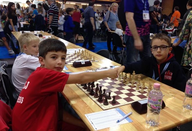 Denis Dupuis flies the flag at European Youth Chess Champs