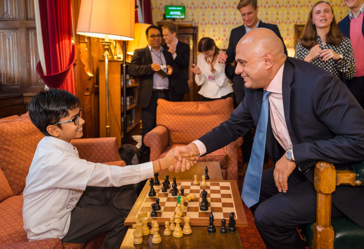 Chess prodigy Shreyas Royal shows Sajid Javid exactly why he IS a national asset