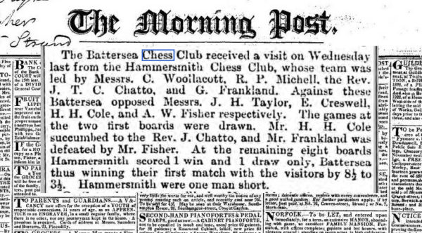 Battersea in the Morning Post, February 4, 1895