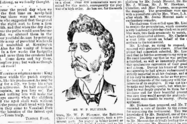 Sketch of Plummer published in 1896