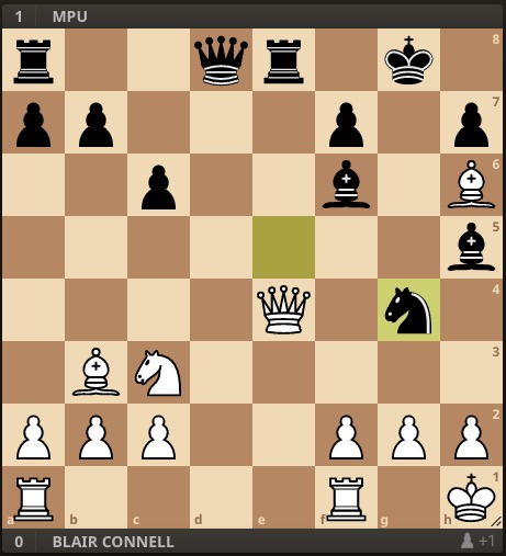 Blair Connell vs Midhun Unnikrishnan, Battersea Chess Club Championship 2022